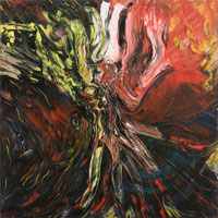 Double Profile, 1984, oil on canvas, 72" x 72"