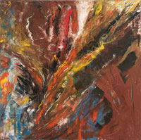 Double Profile, 1984, oil on canvas, 72" x 72"