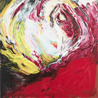 Double Profile, 1984, oil on canvas, 72" x 72"