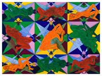 Stop and Go   66"h X 90"w Acrylic on linen 2008